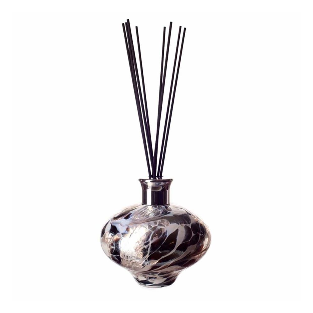Amelia Art Glass White & Grey Frosted Oval Reed Diffuser £17.99